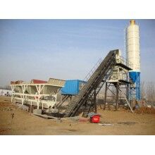 小型商混站首選，hzs60型水泥攪拌站